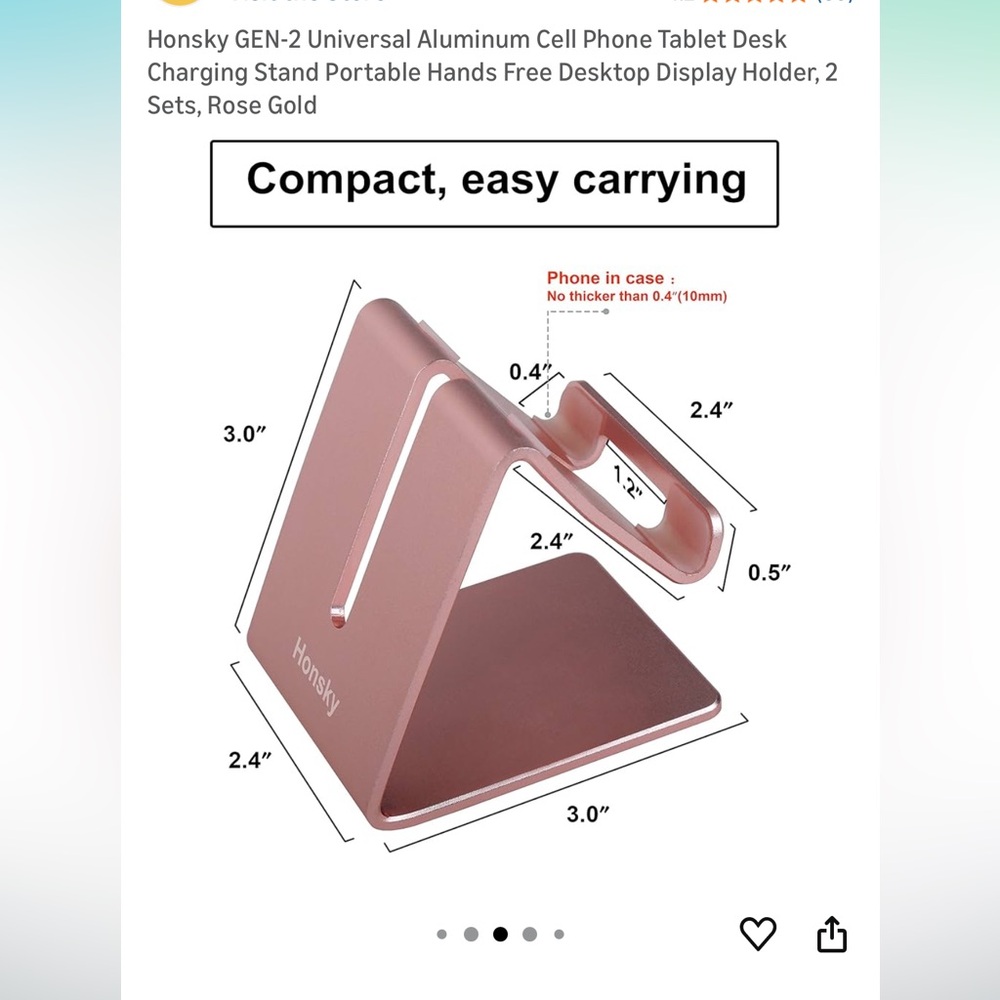 1 Honsky GEN-2 Universal Aluminum Cell
Phone Tablet Desk